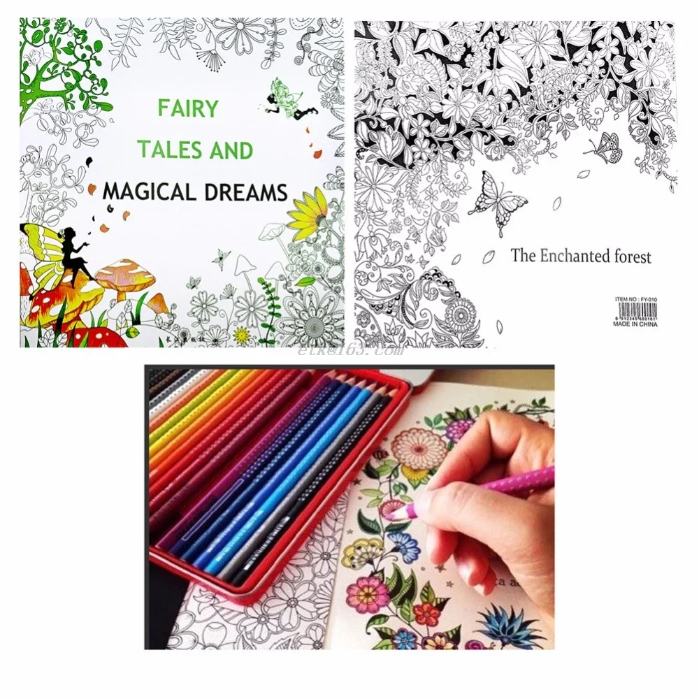 Fairy Tales And Magical Dreams Children Adult Coloring Book 25*25CM