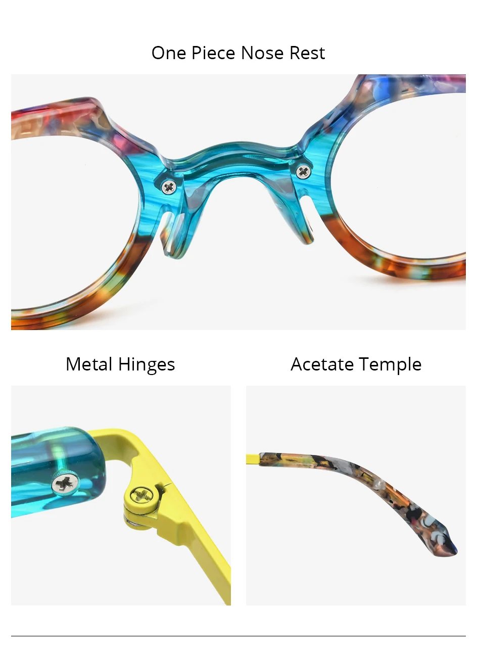 HEPIDEM Progressive Brillen Benutzerdefinierte Anti Blau Photochrome Myopie Optische Linse Brillen Männer Acetat Runde Brillen – Detail 16