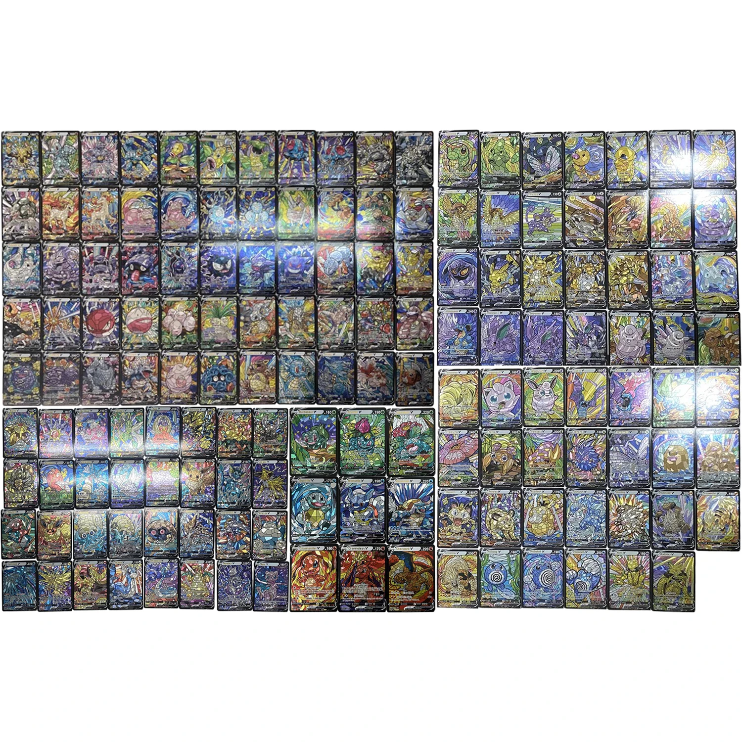 151 stks/set Ptcg Generatie 1 Charizard Barokke Kerk Stijl Goud Hot Textuur Flash Card Diy Anime Collectie Kaarten Gift speelgoed