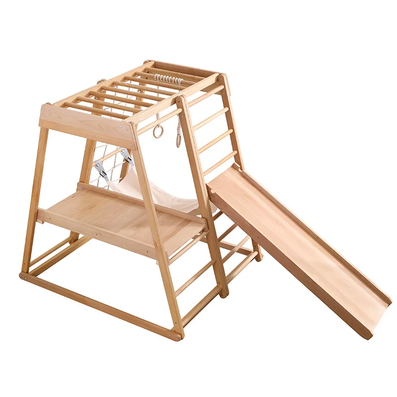 

Beech children's climbing frame, small indoor children's slide, household solid wood slide, baby swing sensory integration