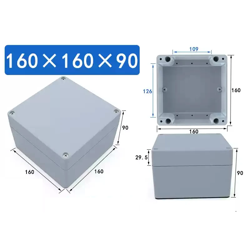 NONE Explosionsgeschützte, wasserdichte Aluminiumgehäusebox, elektronisches IP68, Projekt-Instrumentenkoffer, Projektbox, Anschlussgehäuse für den Außenbereich 8