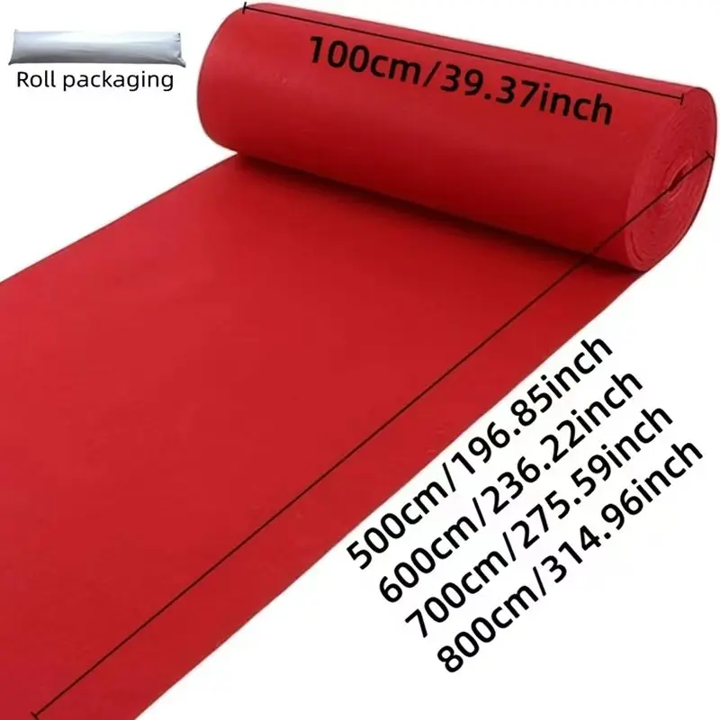 1 Piece of Red Wedding Aisle Running, with Multiple Sizes To Choose From. Suitable for Banquet and Birthday Decoration