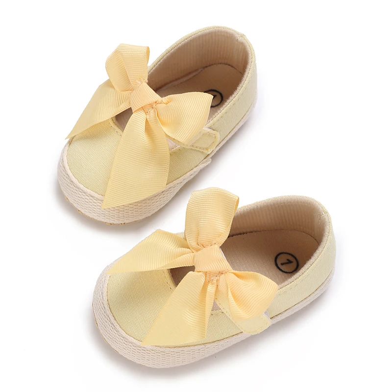 Spring and Autumn Girl Baby Soft Sole Bow Fashionable Single Shoes for 0-12 Months Baby\'s First Step Walking Shoes