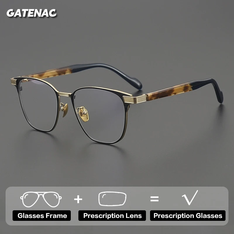 

Gatenac Quality Pure Titanium Prescription Glasses Men Progressive Anti Blue Light Reading Glasses Women Photochromic Eyewear
