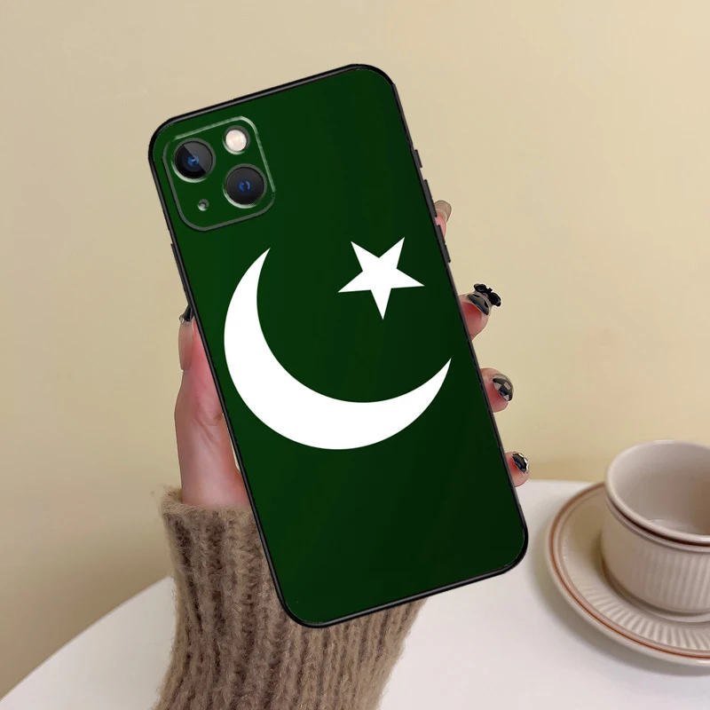 Pakistan Flag Banner Phone Case For iPhone 15 14 13 12 11 16 Pro Max Mini X XS XR Max 7 8 Cover Funda