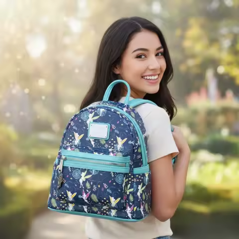 Sequin Series Tinker Bell Mini Backpack Villains Scene Maleficent Sleeping Beauty Backpack