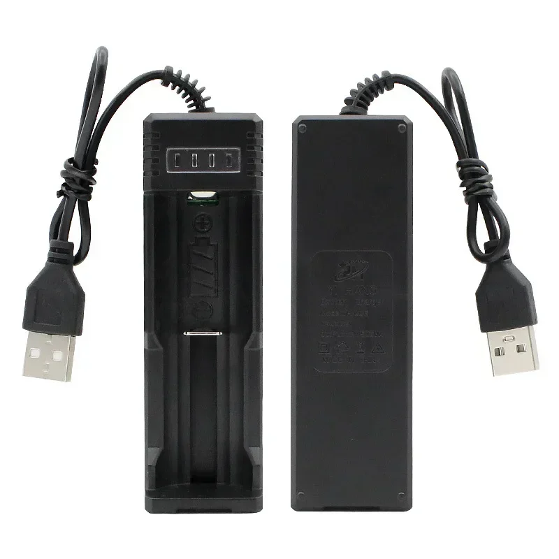 USB 범용 스마트 고속 배터리 충전식 리튬 배터리 충전기, 14500 16650 14650 18500, 1 슬롯 18650