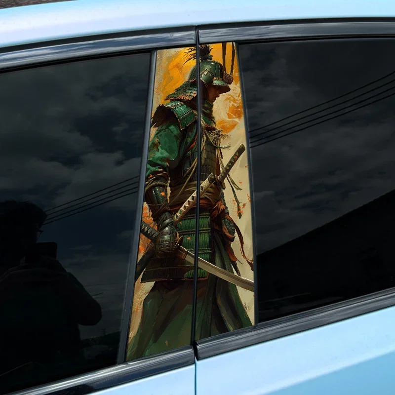 

1PC JDM Samurai Car Stickers Auto B Pillar Waterproof Decoration Cover Scratches DIY Car Doors Pillar Sunscreen PET Decals