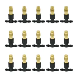 15-250Pcs Micro Drip Irrigation Misting Brass Nozzle Garden Spray Cooling Parts Copper Sprinkler with Thread Barb Tee Connector