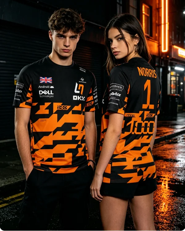 Oscar Piastri #81 Family Racing T-Shirt Quick Dry Breathable Short Sleeve Unisex Casual Sportswear for Motorsport Fans