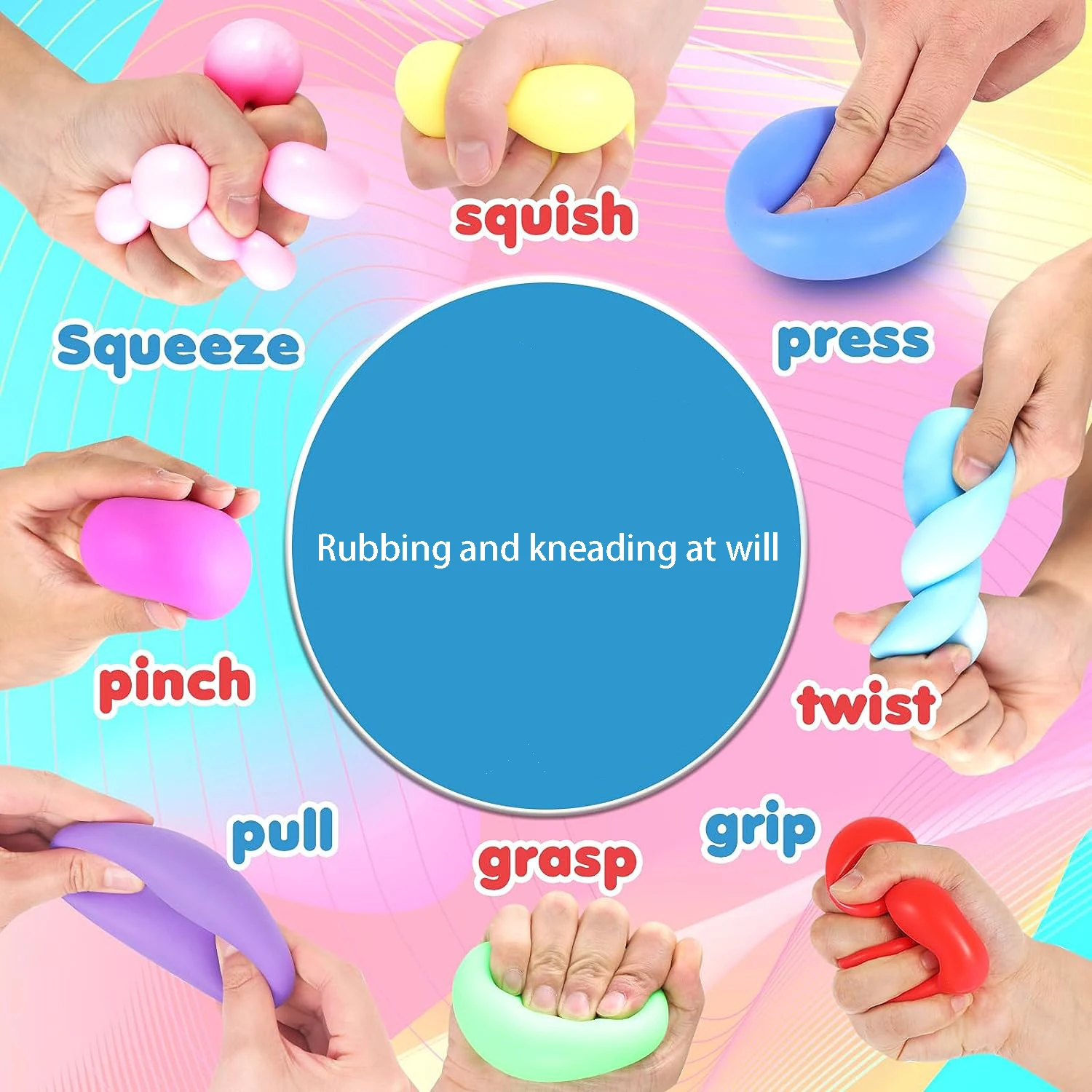 小麦粉粘土減圧ボール、捏ねる、絞る、ゆっくりと反発する、通気ボール、子供の減圧おもちゃ