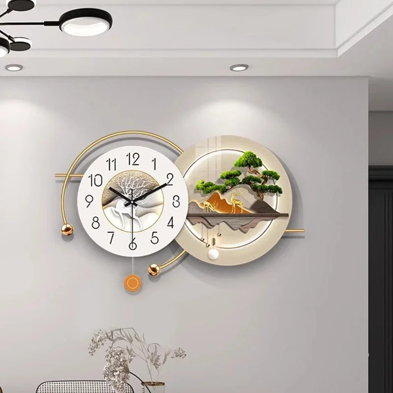 Led Luxury Wall Clocks Living Room Large Digital Restaurant Nordic Wall Watch Silent Creative Fashion Horloge Murale Home Design