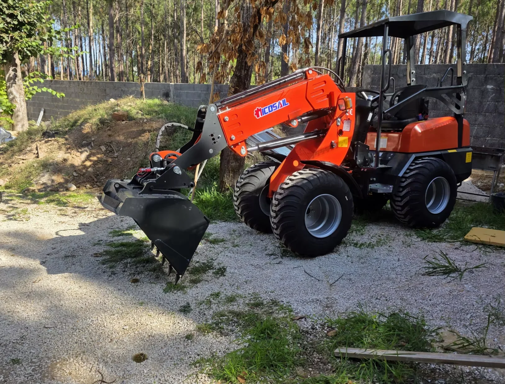Small KZL918 Telehandler CE Euro 5 Marked Compact Telescopic Loader for European Tight  Building