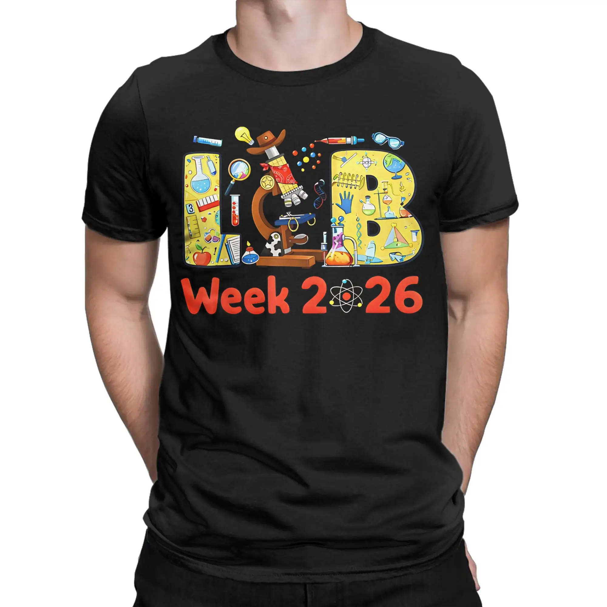 2026 Tech Medical Science Laboratory Scientist Graphic 100% Cotton T-Shirt Lab Week  Tees Tops For Men