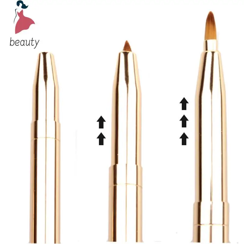 Lip Brush Makeup Tools Portable Eyeline Brushes Retractable Lipstick Brush With Protect Cap Cosmetic Beauty Tool makeup brush