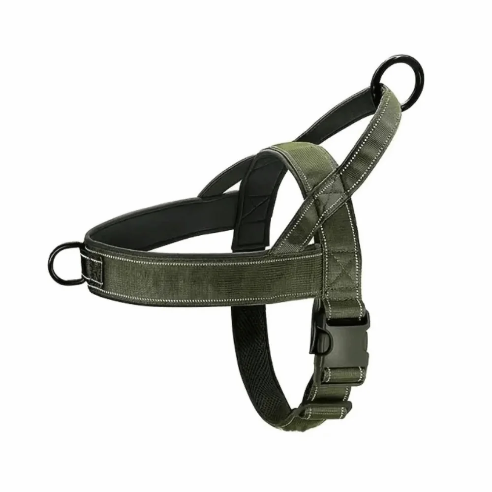 New Nylon Dog Harness Distributes Force Evenly Soft Large Dog Harness Handle Feature Adjustable Pet Training Vest Outdoor Use