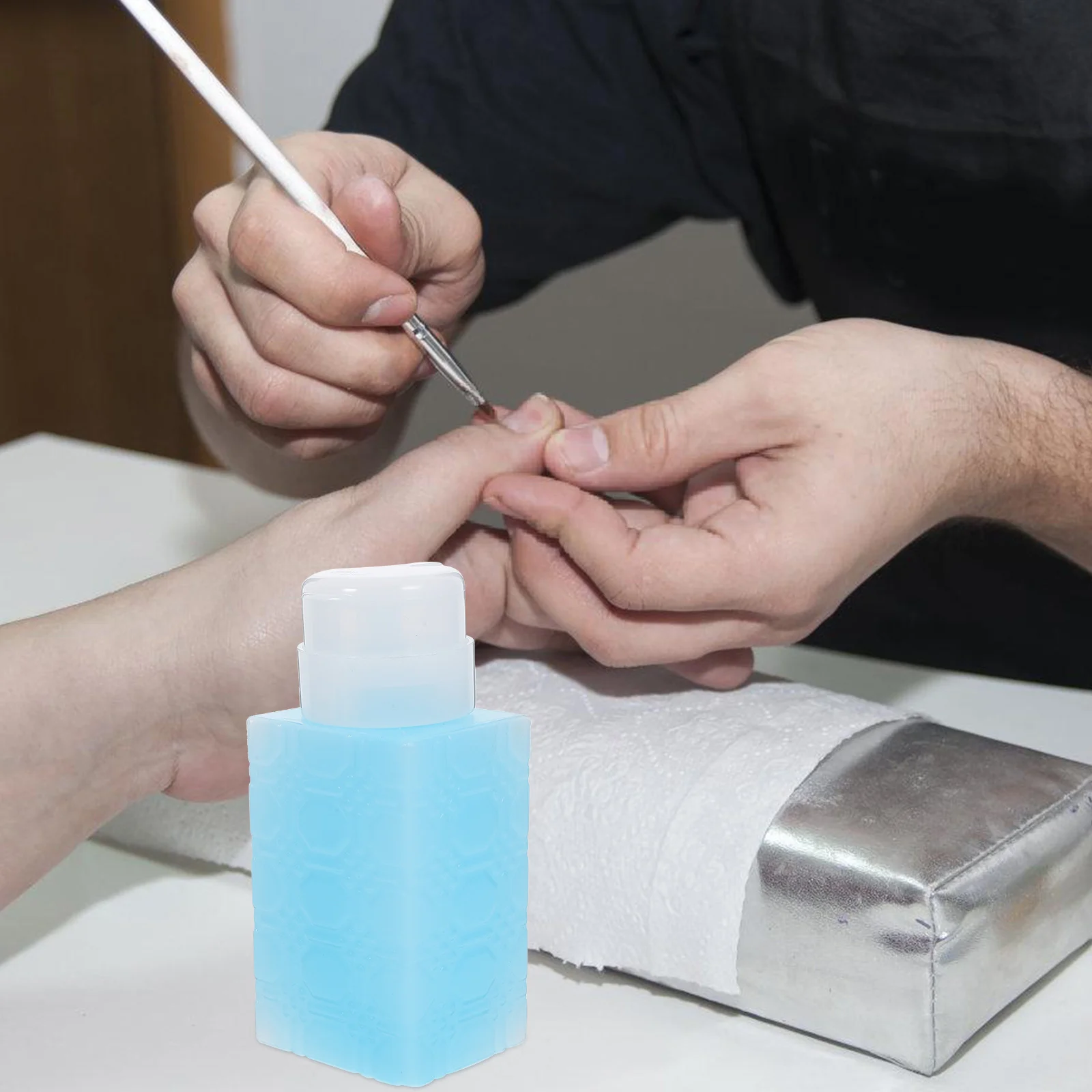 موزع مزيل المكياج، زجاجة مضخة بلاستيكية، سعة كبيرة، قابلة للقفل، مقاومة للتسرب، حاوية مزيل طلاء الأظافر المحمولة للسفر