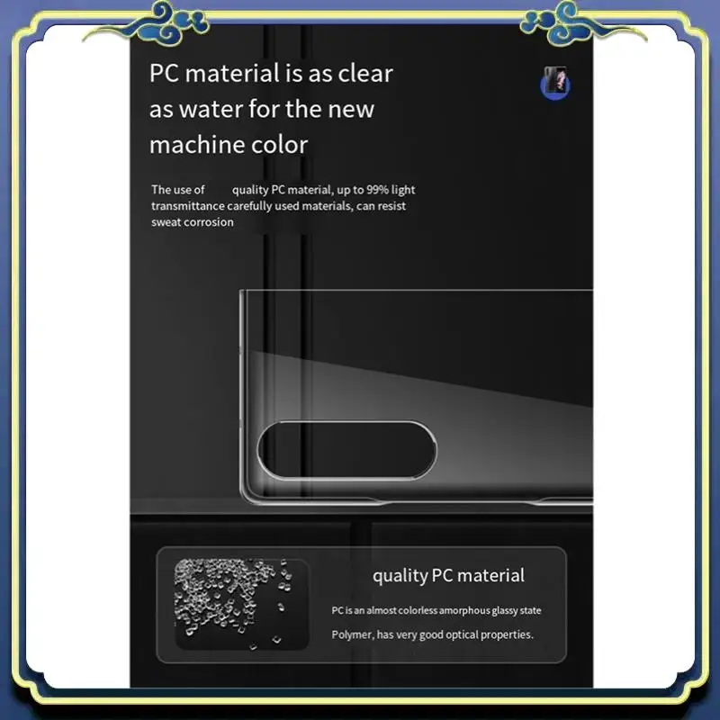 

For Samsung Phone Case Premium Transparent Crystal Clear Hard Case For Samsung Galaxy Z Durable Easy Install Fold4