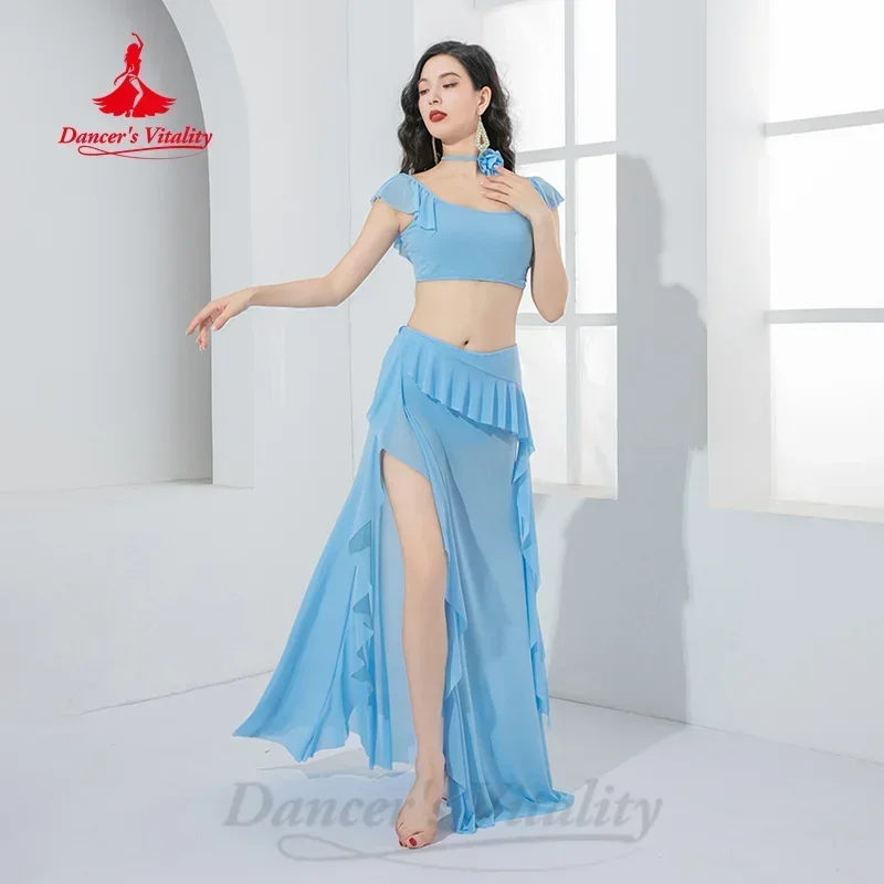 Belly Dance Practice Clothing Women Customized Elegant and Comfortable Mesh Set Adult Oriental Belly Dancing Performance Outfit