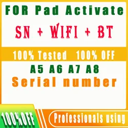 Numéro de série pour iPad 2, 3, 4, 5, 6, 7, Air 1, 2, Pro 10.2, 12.9, IPAD mini 1, 2, 3, mersible, WiFi, BT, adresse pour activation Pad