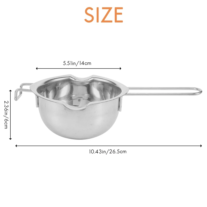 Double Boiler Stainless Steel Chocolate Pot, Chocolate Dipping Tool, Waterproof Melting Bowl, Suitable For Melting Butter, Chees images - 6