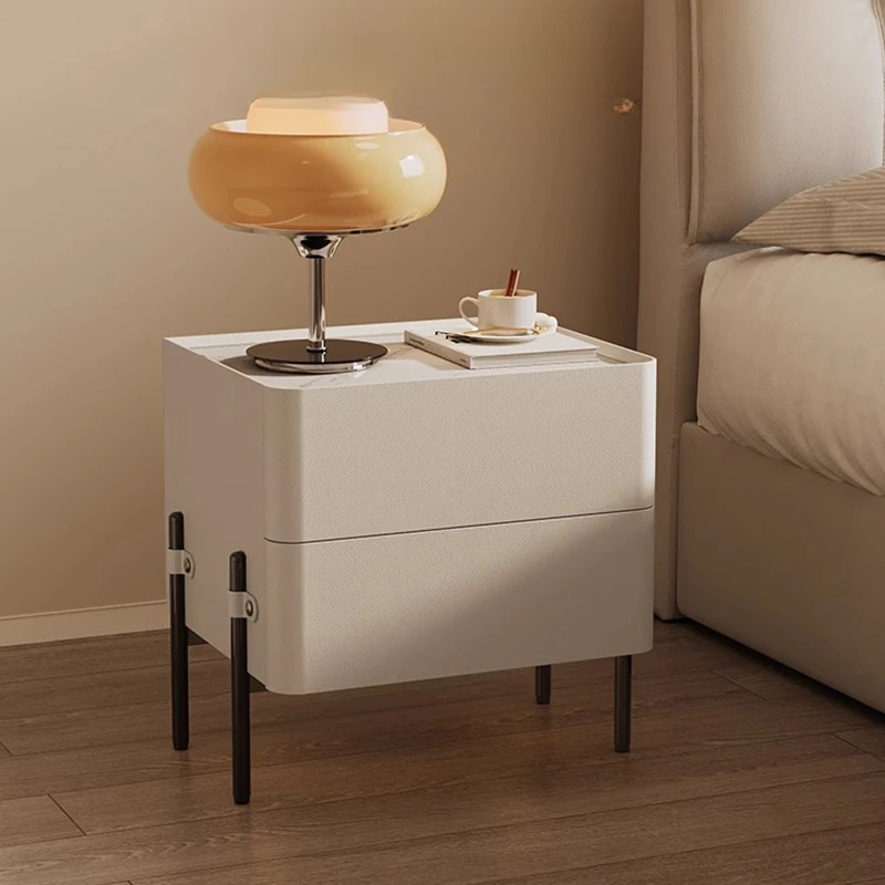 

Bedroom Coffee Nightstands Mobile Side Table Drawers Bed Bases Frames Nightstands White Mesitas De Noche Modern Furniture