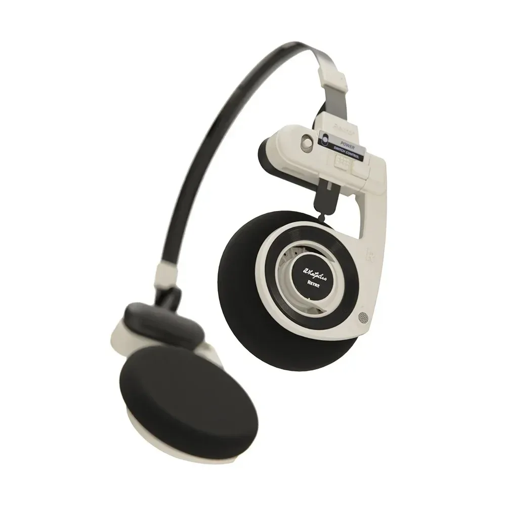 WhatPlus Retro ワイヤレスヘッドホン YANFU Retro3 Wireless Bluetooth Earphones 40mm