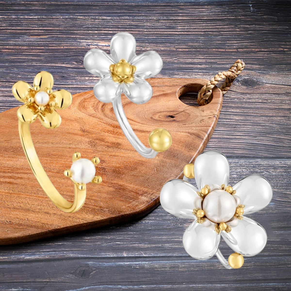

Stone crafts 2025 summer popular 925 silver jewelry gold-plated chrysanthemum jewelry simple and elegant girls gift