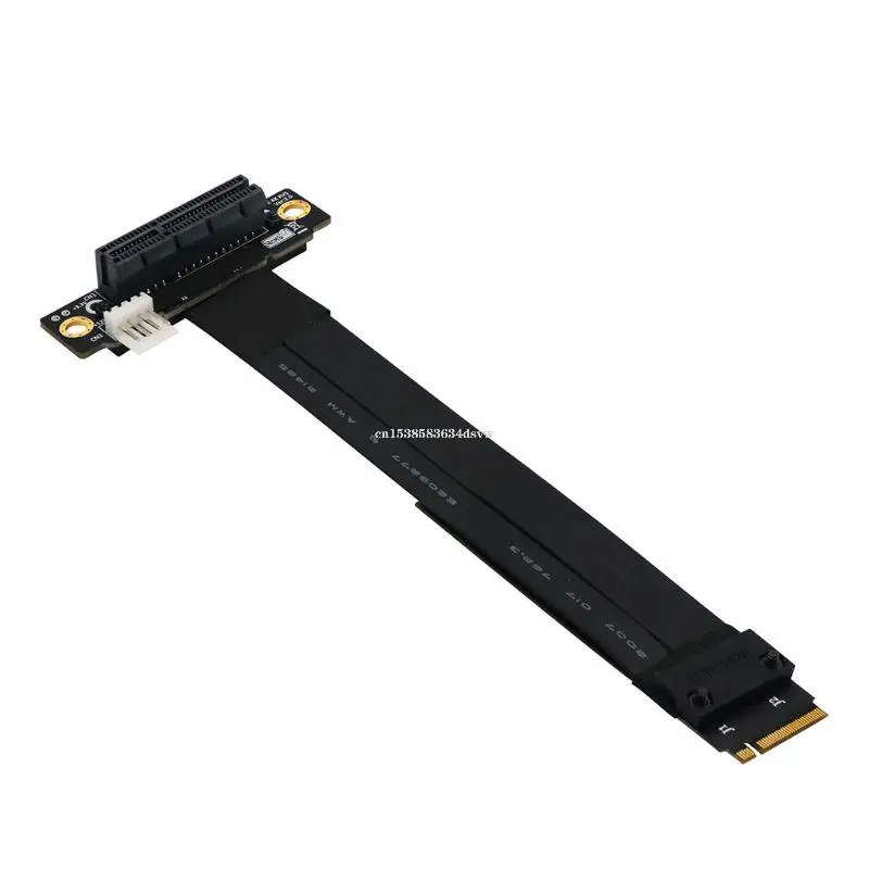 

NVME для M for Key SSD 2280 на PCI-E 4X 90° Удлинитель PCI-Express PCIe Riser Cable (20 см/7,87 дюйма)