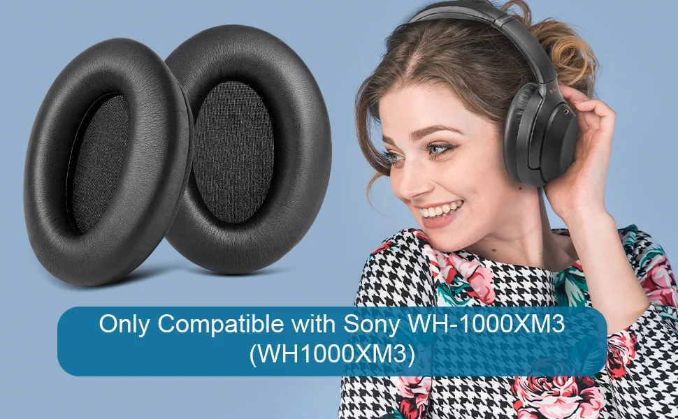 KUTOU Ersatz-Ohrpolster für Sony WH-1000XM3 1000XM3 WH1000XM3 Kopfhörer, Ohrenschützer, Ohrpolster, Kissen, Zubehör, Reparaturteile – Detail 3