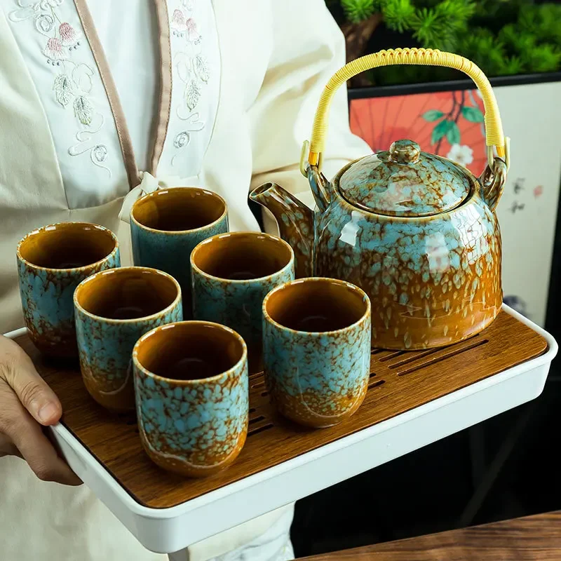 

Керамический чайник Celadon, бытовой чайный набор большой емкости с фильтром и подъемным лучом