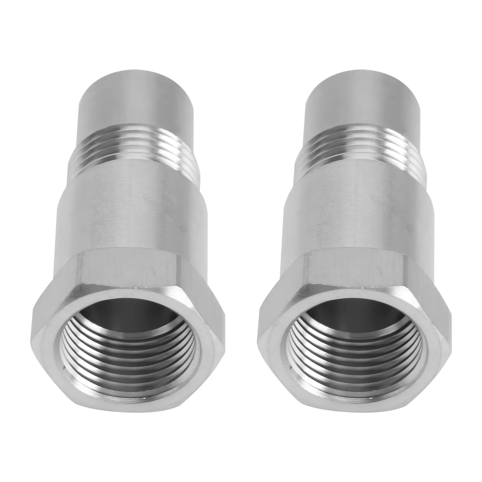 2Pcs Adapter Stainless Steel Car Connector Replacement Compatible Vehicle Transformation Auto Parts