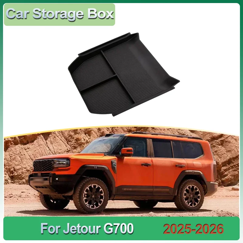 

Car Storage Box For Jetour Zongheng G700 Accessories 2025 2026 Under Center Console Organizer Tray Waterproof Car Accessories