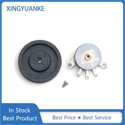 5Sets RV16MM Straight Foot With Switch 5-Pin B5K B10K B50K B100K Power Amplifier Volume Radio Potentiometer (With Turntable)