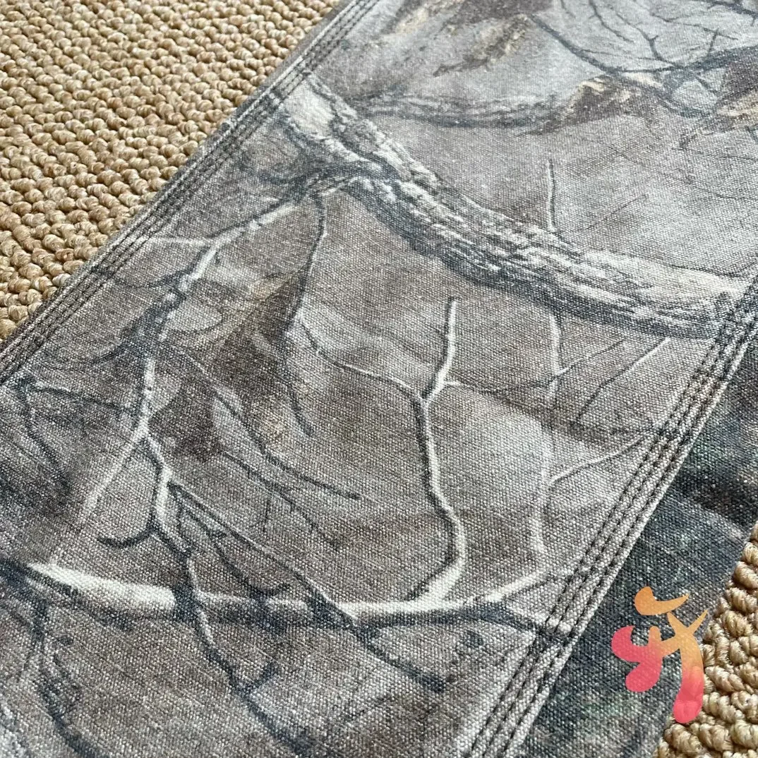 Fashion Street ERD Jeans Dried Tree Branches Camouflage Old Workwear Pants Casual Men Women Trousers