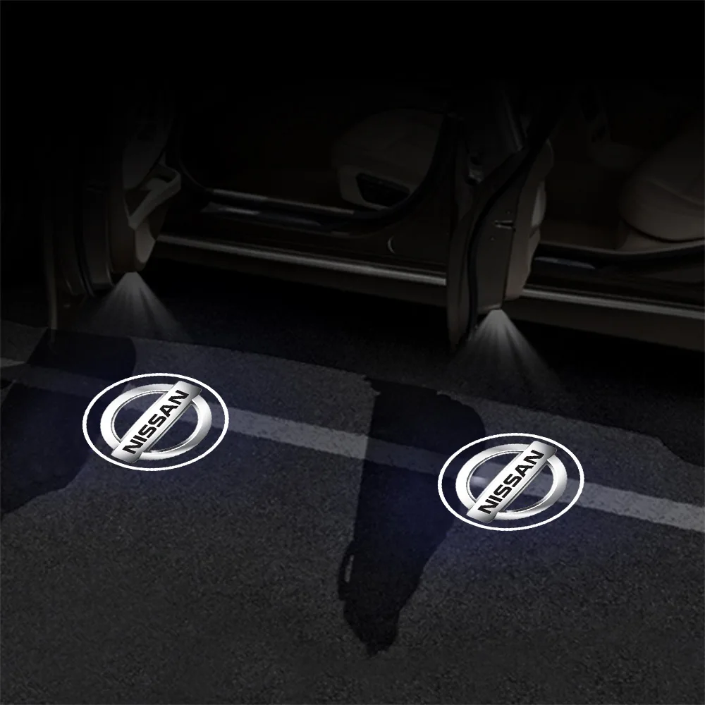 1Pcs LED HD Wireless Car Door Logo Welcome Lamp Laser Light Projector For Nissan Qashqai J11 J10 X-trail T32 Juke Altima Sentra