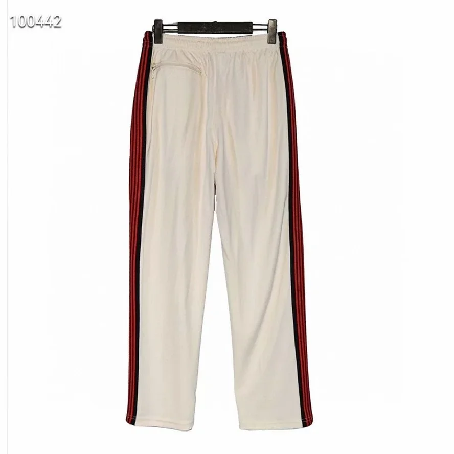 Need Classic Multicolor Stripes Pants Men Women 1:1 High Street Pants Apricot Track Trousers