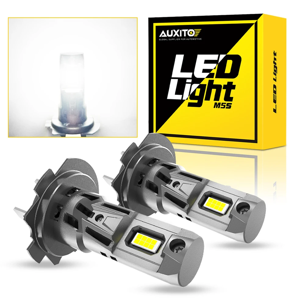 

AUXITO M5S Spotlight H7 Turbo LED Kit High Low Beam Headlight For Peugeot Renault Hyundai KIA Powerful CSP White Anti Error 12V