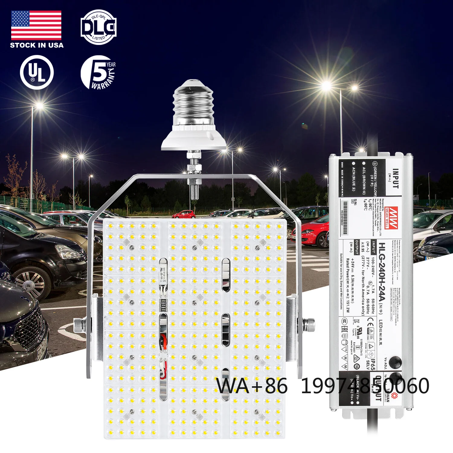 LED Retrofit Kits 400W MH 5000K LED Shoebox Lights 100W-300W Metal Halide Replacement Gas Station Street Lights HID Light Source