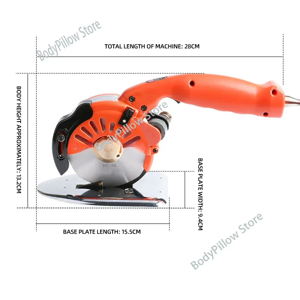 Industrial Electric Scissors Handheld Round Blade 110V/220V Cutting Cloth Machine Silent Servo Direct Drive Electric Round Knife