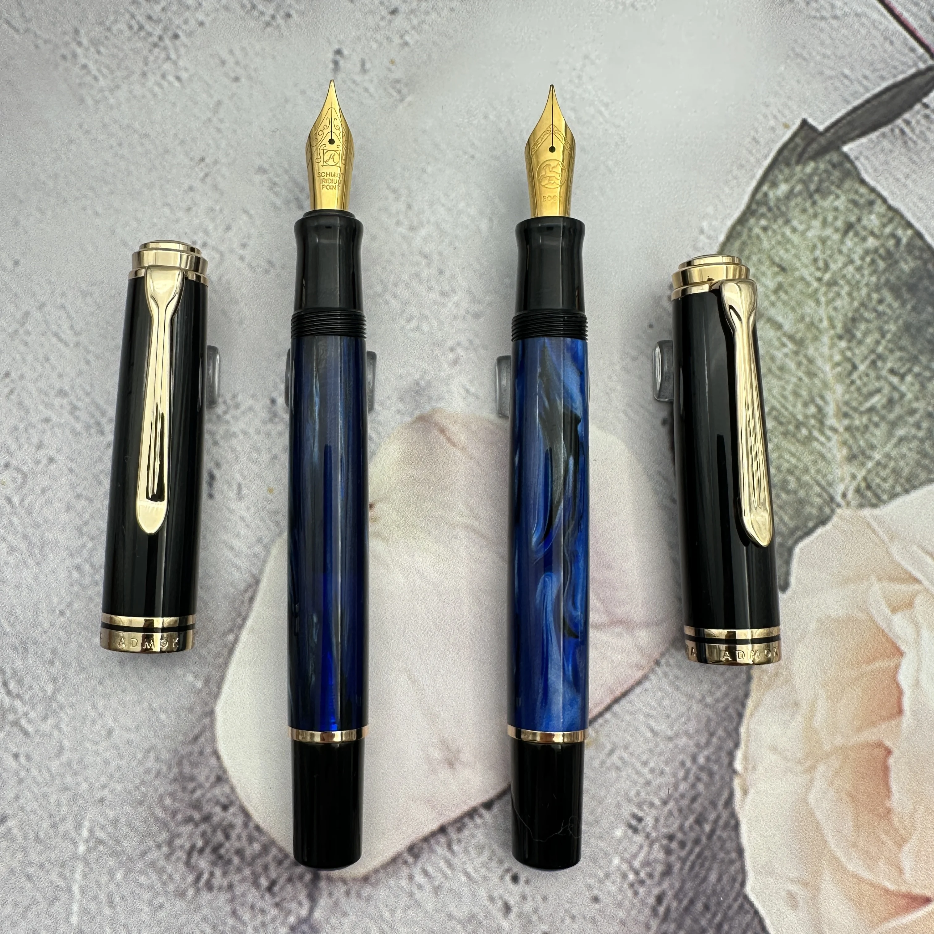 

ADMOK M800 Звездное небо, черная акриловая перьевая ручка с поршнем No 6 BOCK/Шмидта, мягкий гладкий наконечник, чернильная ручка для студентов, подарочная ручка