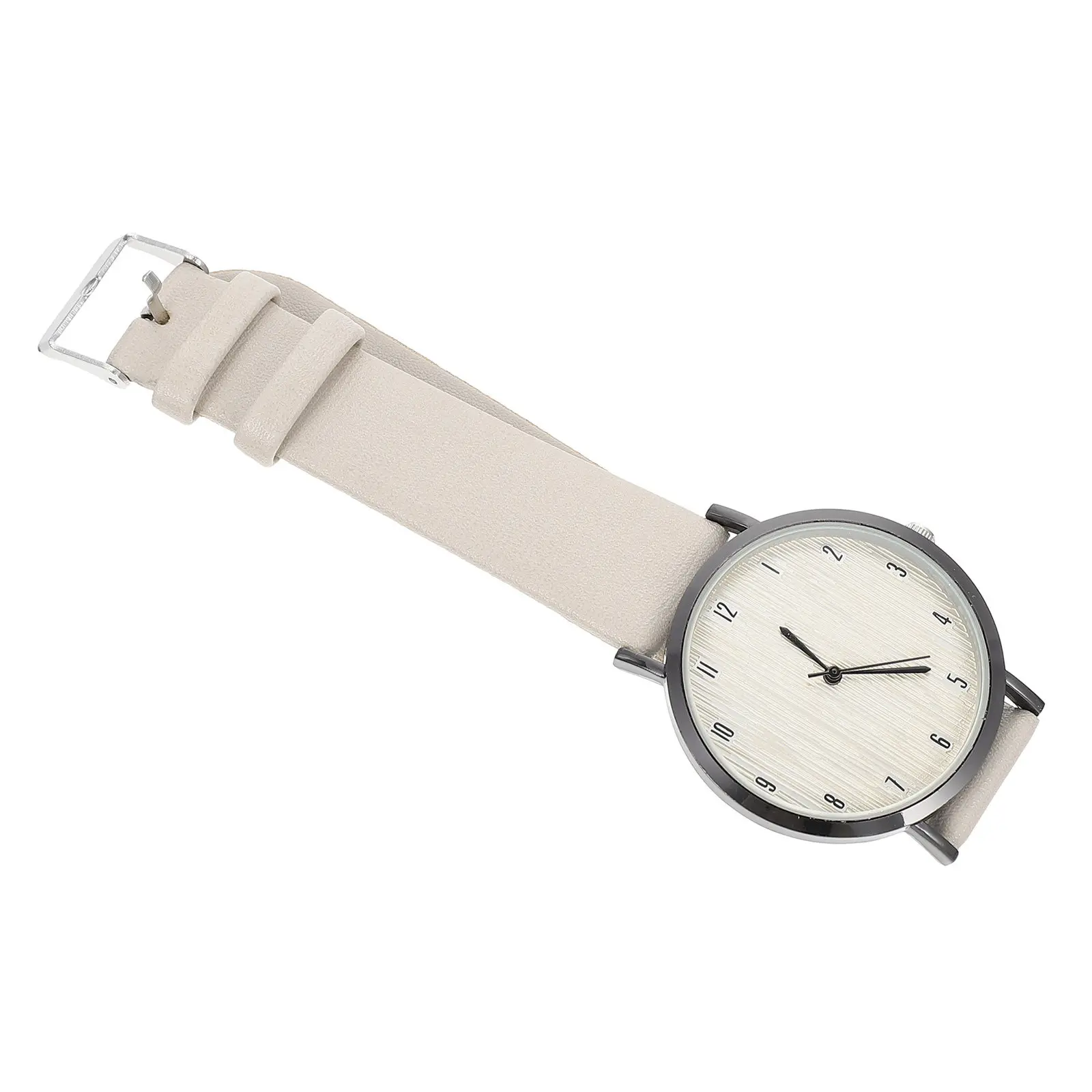 Stylish Women Quartz Watch with Wood Grain Pattern Delicate Design Precise Movement Comfortable Gentle Material Fashionable