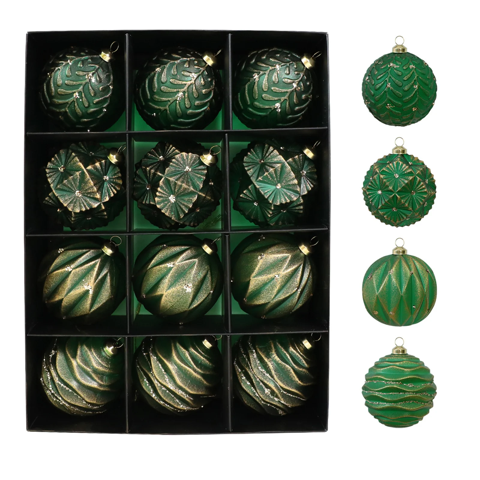 Retro Antique Christmas Ball Set 12pcs/8cm Antique Xmas Ball Ornament Christmas Tree Decoration Window Display Ornament