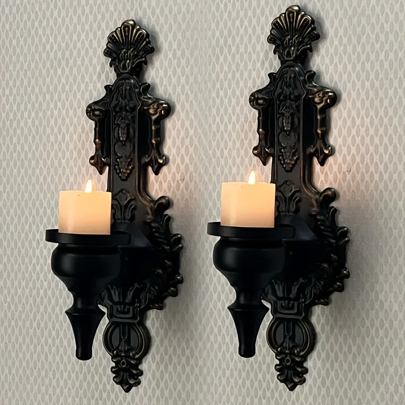 2 stücke Amerikanischen Wand-Kerzenhalter Schmiedeeisen Kerzenhalter Ländlichen Pastoralen Hause Wand Dekoration Hochzeit Dekoration