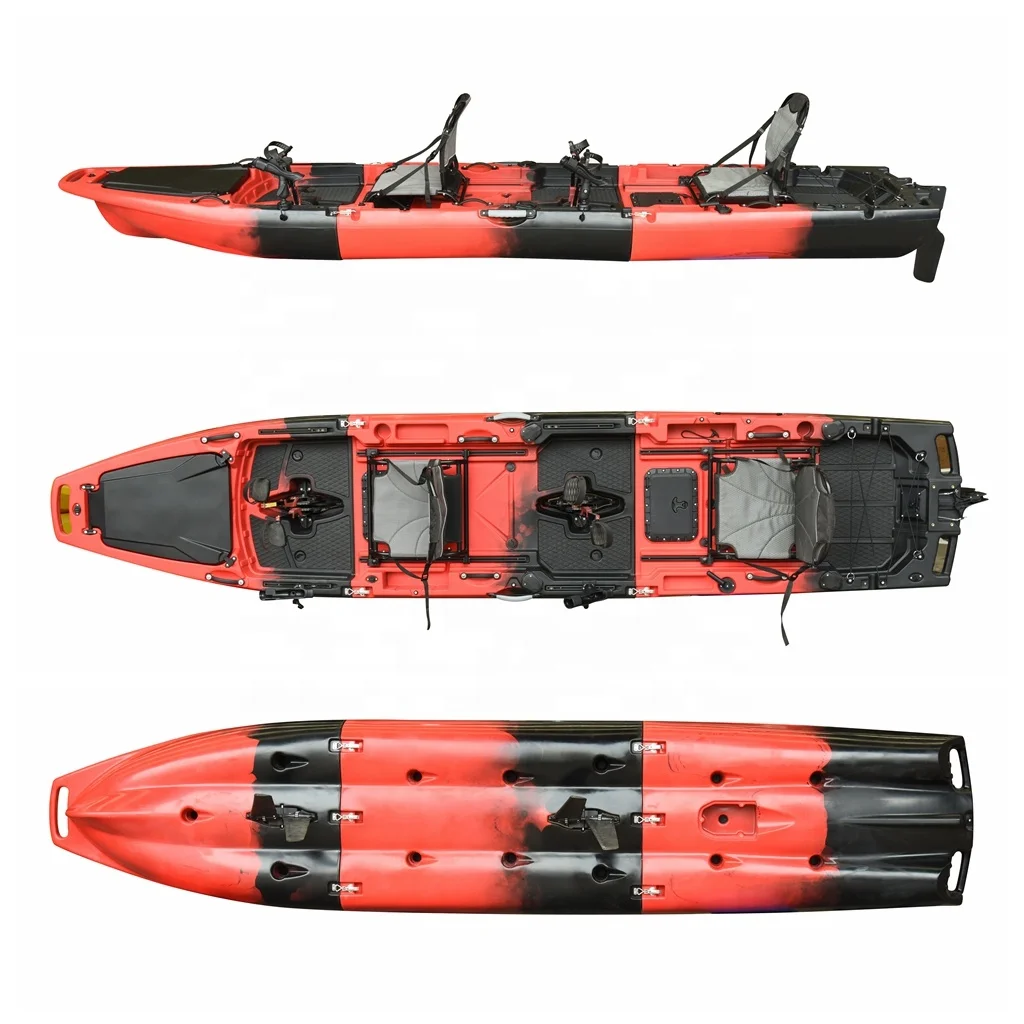 

High Quality 4.2 Meter Pedal Fishing Kayak New Product Modular Detachable 3 Section 2 Section Free Assembly Sport Kayak Sale