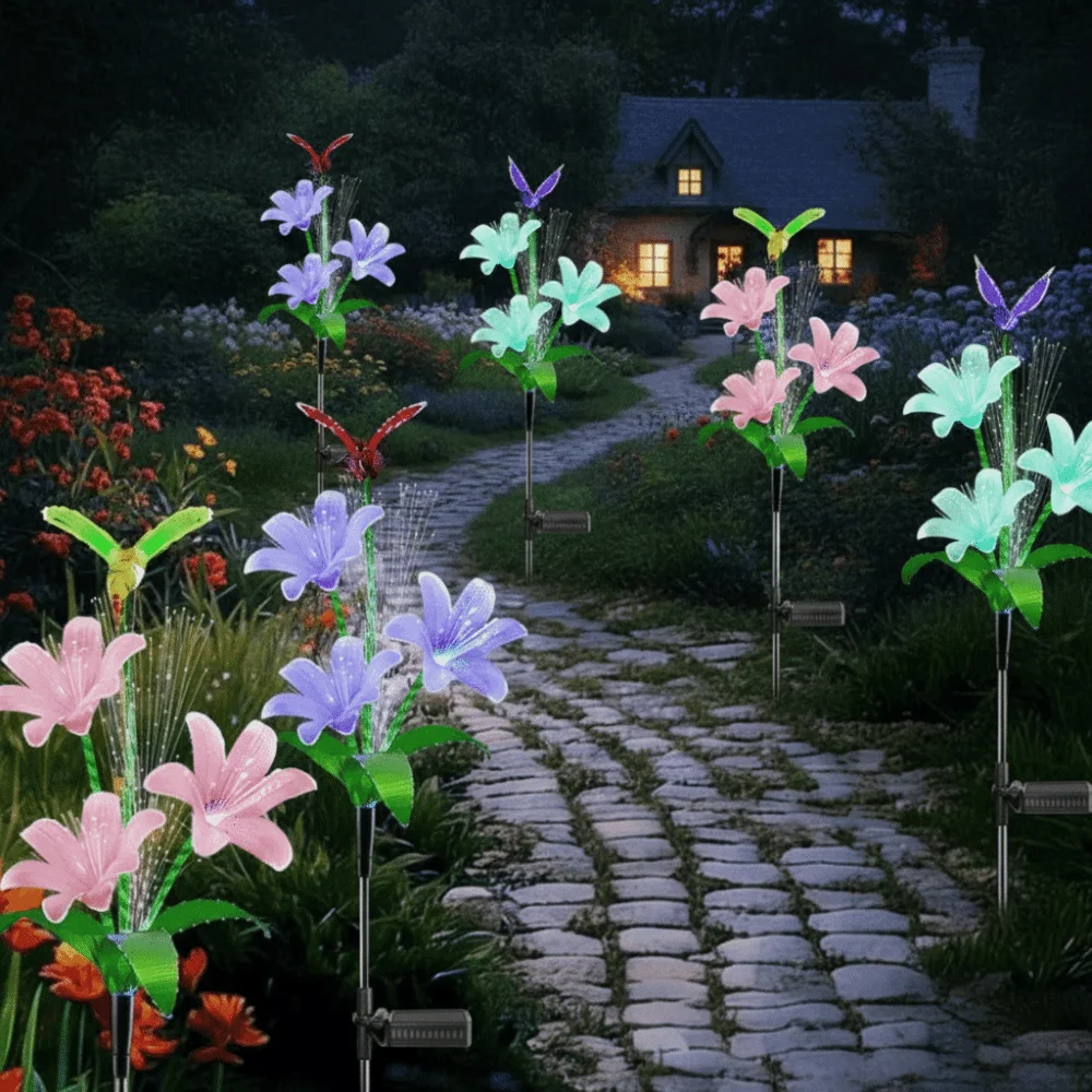 Solar Energy Solar Courtyard Lamp Fiber Optic LED Light LED Lawn Lamp Lawn Decoration Courtyard Atmosphere