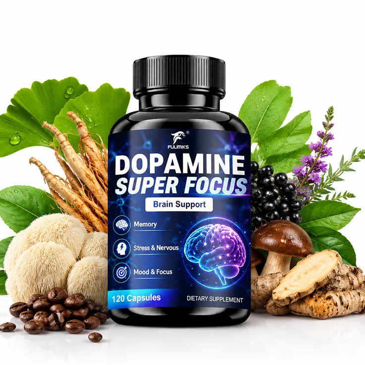 Dopamine Super Focus Brain Capsules, L-Tyrosine L-Theanine Alpha GPC, Boost Memory Mental Clarity & Balance Mood Relieve Stress
