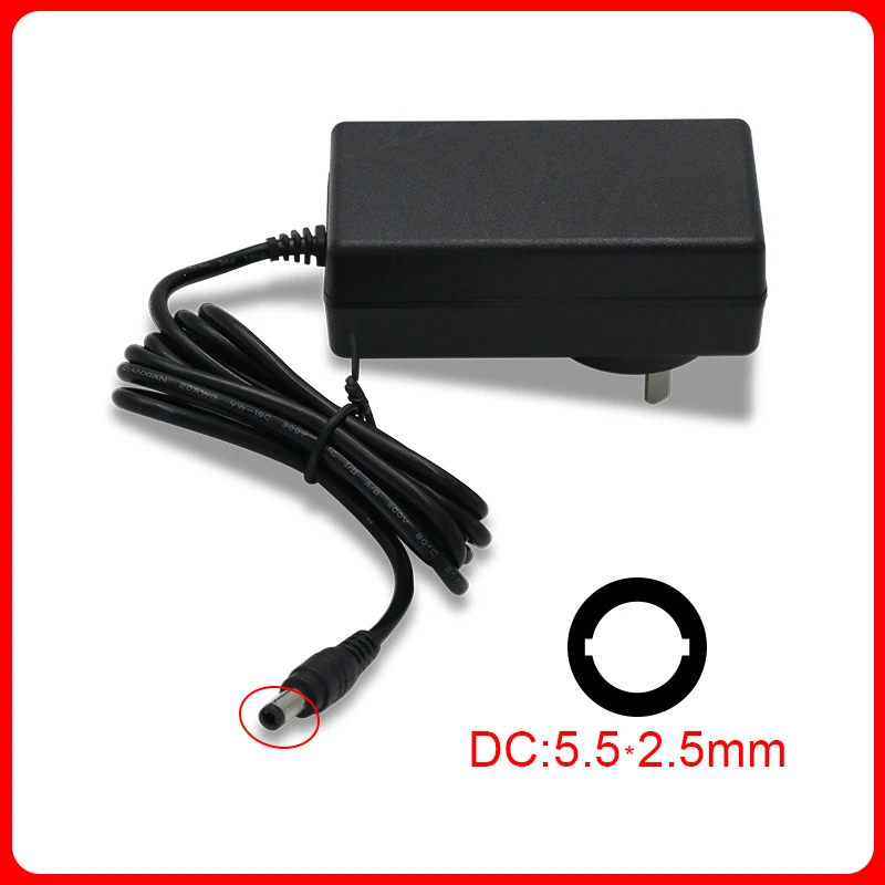 AC 100 -240V 50/60Hz DC 12V 5A EU US GB AU Plug power Adapter supply Converter Charger DC 5.5*2.5mm Interface Line length 1.4m