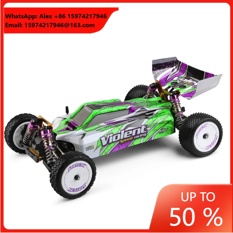 WL XK 104002 1/10 Speed Racing Car 2.4G 4WD 60km/h Off-Road Brushless Metal Rally Buggy With Remote Controller Charger USB Cable