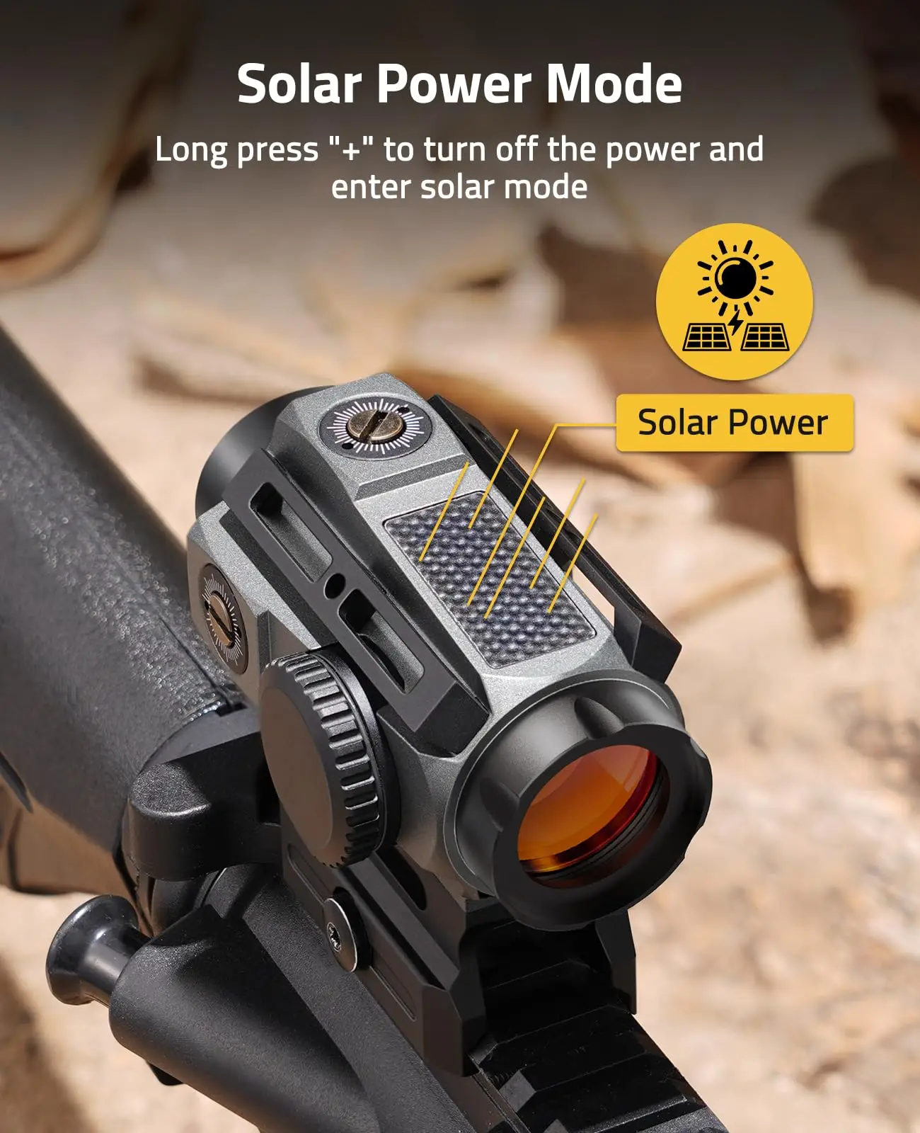 CVLIFE الشمسية متعددة النواة منظر نقطة حمراء 1x20 مللي متر 2MOA نقطة 40MOA دائرة مشاهد الحركة مستيقظ البصريات نطاق مع جبل الإفراج السريع #4